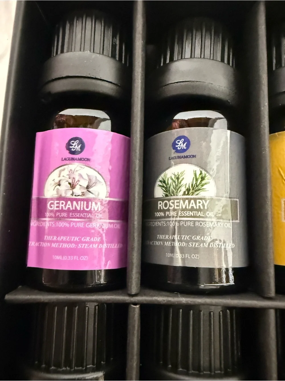 LagunaMoon 100% Pure Essential Oils Gift Set | 10 Therapeutic Grade Oils | NIB